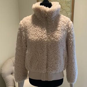 zara fluffy bomber jacket